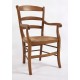 Fauteuil Louis-Philippe en chêne, merisier ou noyer