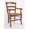 Fauteuil Louis-Philippe en chêne, merisier ou noyer