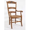Fauteuil Louis-Philippe haut dossier sanglier sculpté