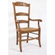Fauteuil Louis-Philippe haut dossier perdrix sculptée