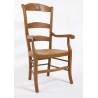 Fauteuil Louis-Philippe haut dossier perdrix sculptée