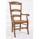 Fauteuil Louis-Philippe haut dossier cerf sculpté