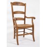 Fauteuil Louis-Philippe haut dossier cerf sculpté