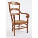 Fauteuil Cassel assise basse chêne merisier ou noyer