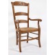 Fauteuil Louis-Philippe haut dossier faisan sculpté