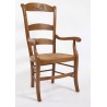 Fauteuil Louis-Philippe haut dossier faisan sculpté
