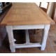 Table rectangulaire de campagne en chêne pied peint relooking possible