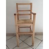 Fauteuil enfant haut moderne en hêtre verni naturel
