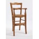 Fauteuil haut de table en hêtre ou frène