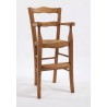 Fauteuil haut de table en hêtre ou frène