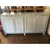 Buffet 4 portes chêne peint