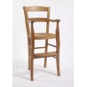 Fauteuil haut de table Louis-Philippe en hêtre