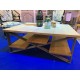 Table de salon métal chêne vernis
