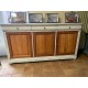 Buffet 3 portes merisier peint