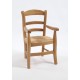 Fauteuil enfant Louis-Philippe en chêne, merisier ou noyer