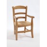Fauteuil enfant Louis-Philippe en chêne, merisier ou noyer