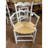 Fauteuil aiguille chêne peint