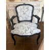 Fauteuil cabriolet hêtre peint