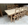 Ensemble table de ferme et 6 chaises en chêne