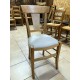 Chaise directoire en chêne assise similicuir