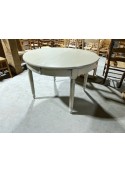 Table avec tiroir en chêne peint