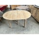 Table en chêne décapée avec 3 allonges