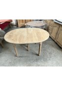 Table en chêne décapée avec 3 allonges