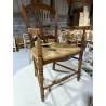 Fauteuil gerbe merisier vernis