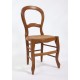 Chaise de salle demi-lune dossier violon en chêne, merisier ou noyer