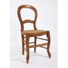 Chaise de salle demi-lune dossier violon en chêne, merisier ou noyer
