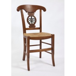 Chaise de salle Directoire palmette sculptée "chardon"