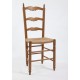 Chaise normande en chêne merisier ou noyer
