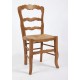 Chaise rustique non sculptée en chêne