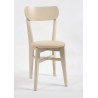 Chaise Margareth capitonnée en hêtre